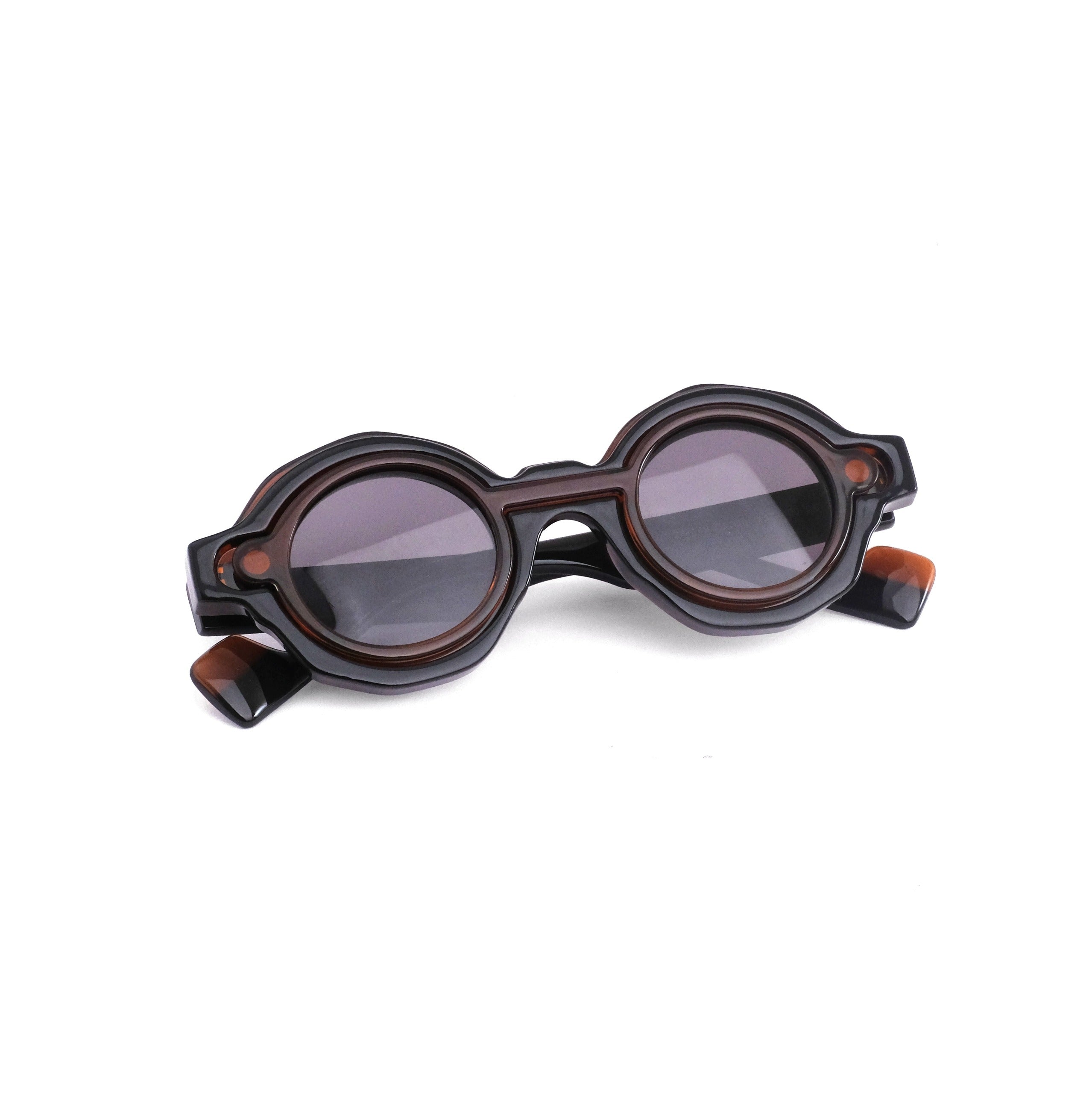 GOXO Orbit clip-on polarized  brown sunglass 858