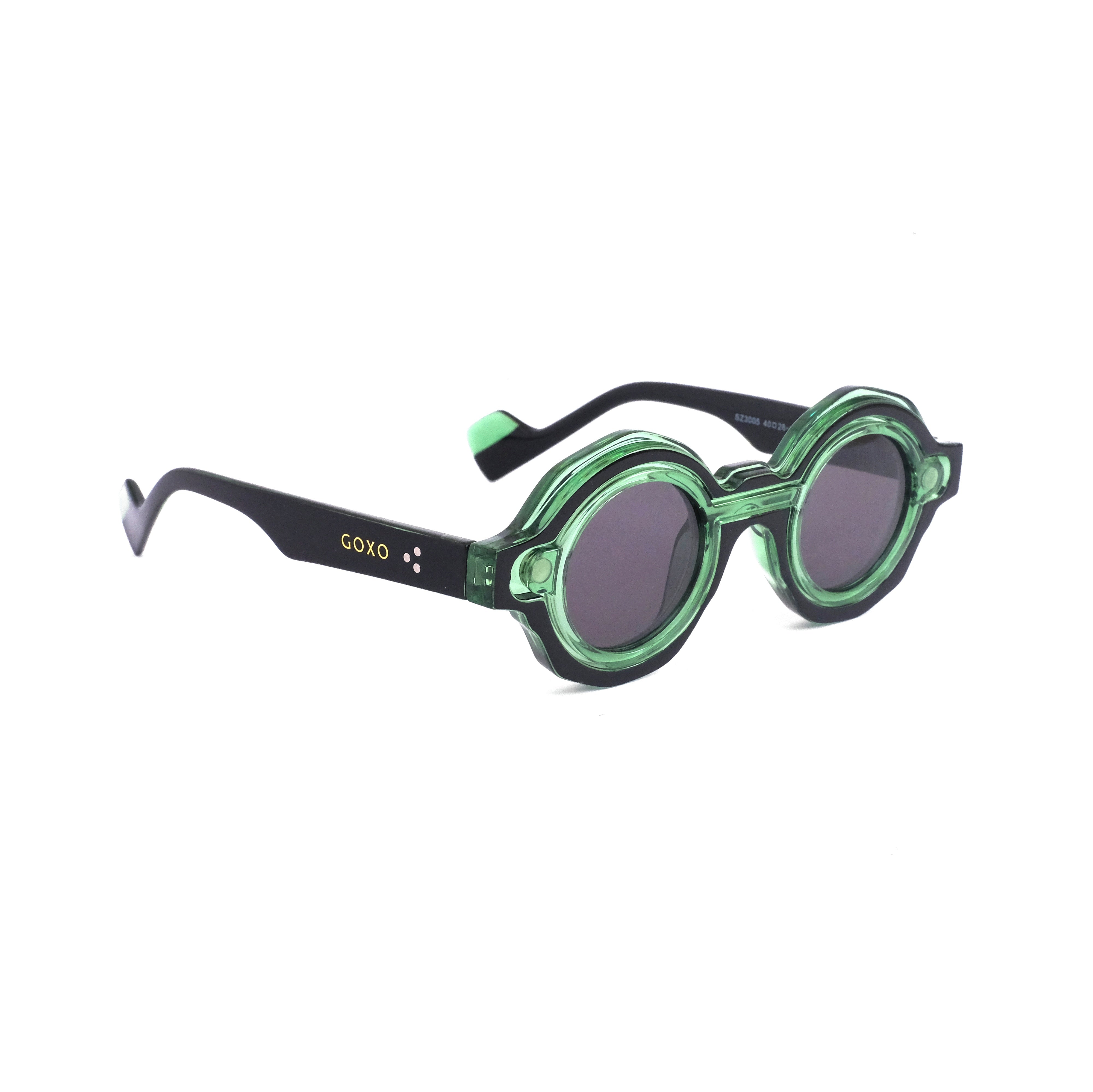 GOXO Orbit clip-on polarized green sunglass 861