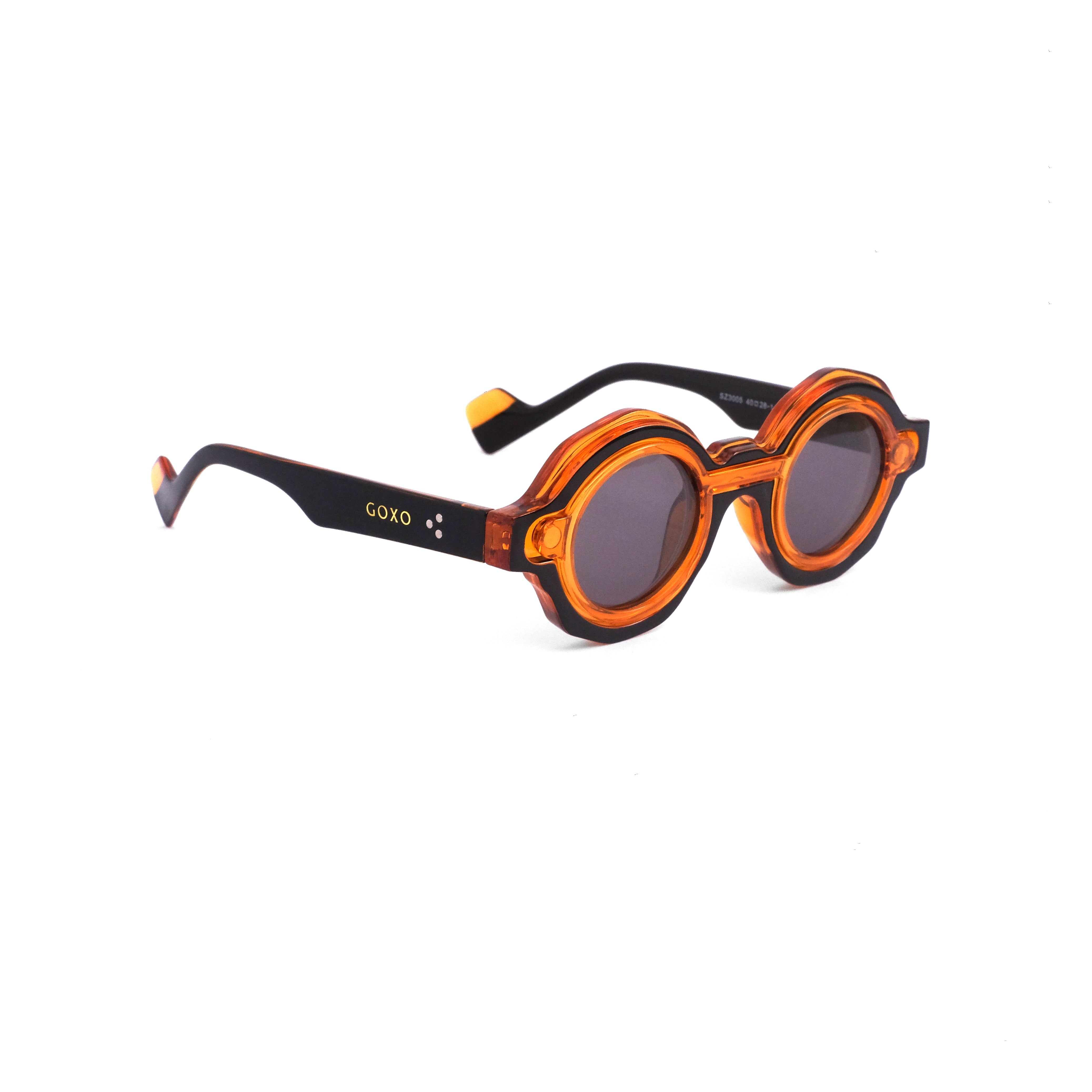 GOXO Orbit clip-on polarized orange sunglass 859