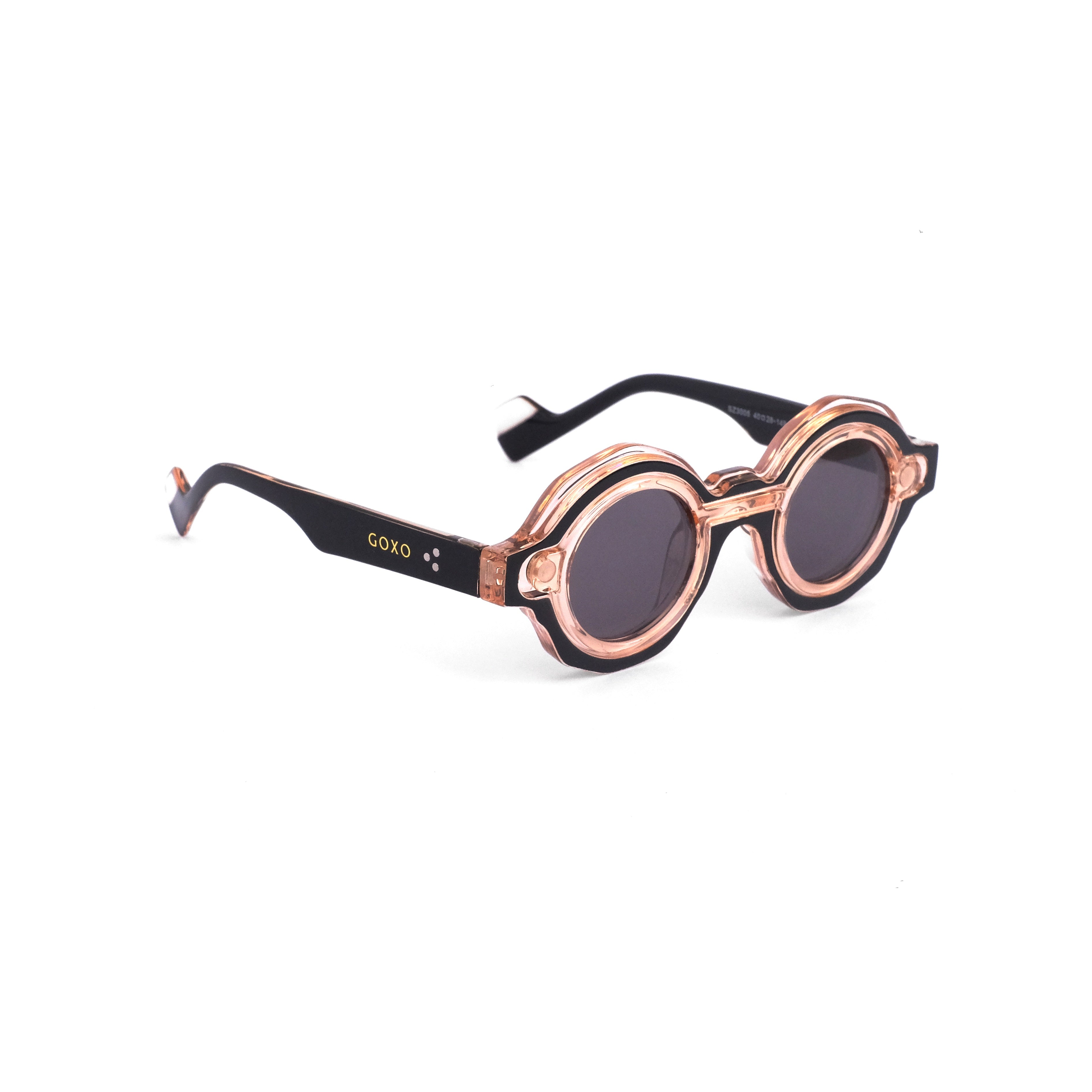 GOXO Orbit clip-on polarized peach sunglass 860
