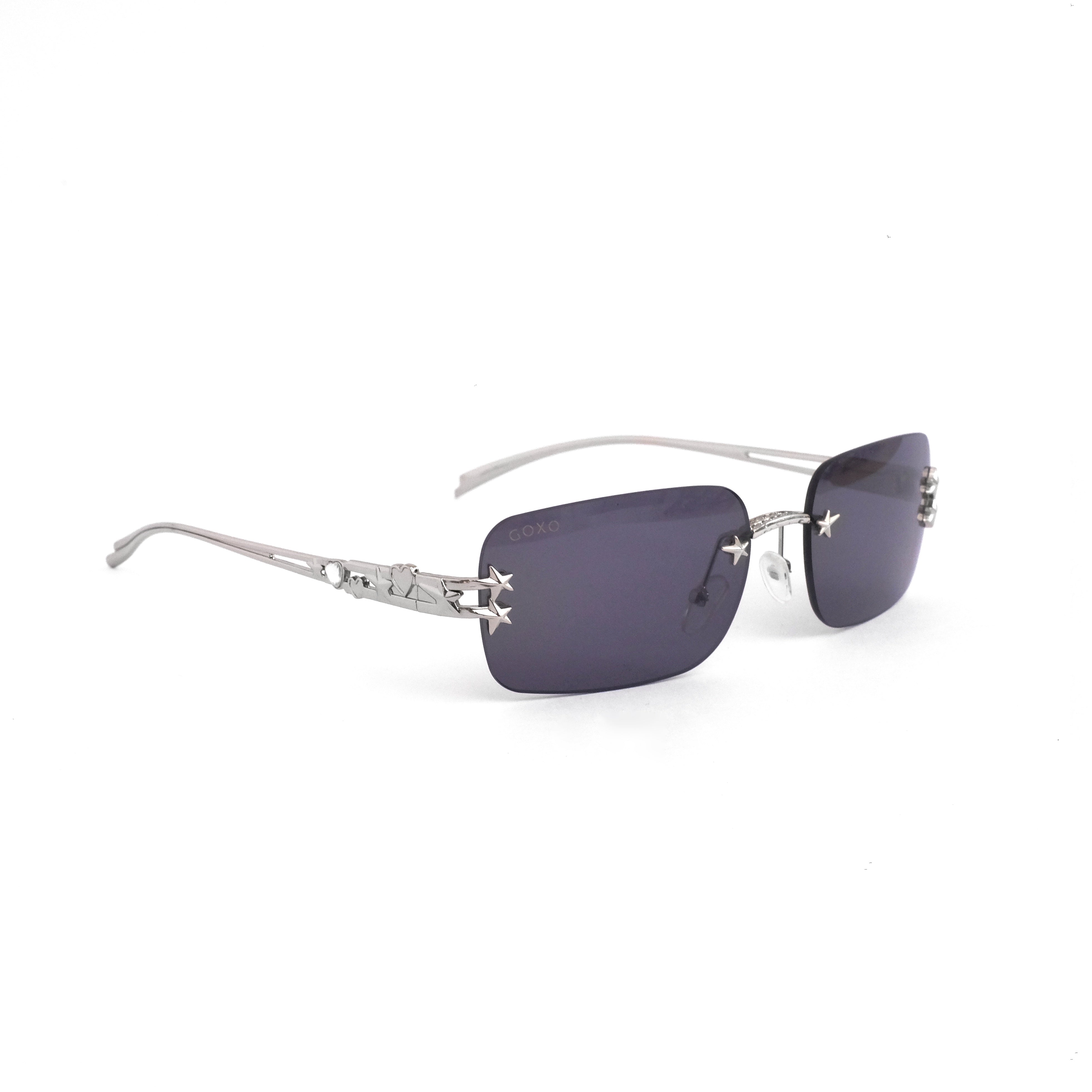 GOXO Y2K rimless black sunglass 863